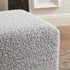Bouclé Square Ottoman – BlackWhite Modern Footstool | Small Upholstered Ottomans | Kinwell Furniture | Minimalist Cube Poufs